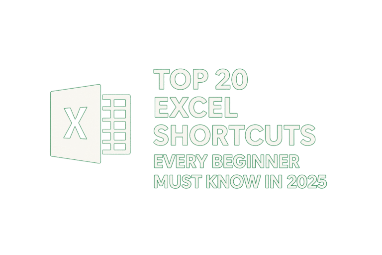 Top 20 Excel Shortcuts Every Beginner Must Know in 2025