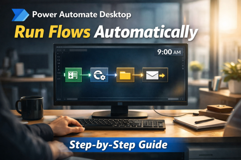 Power Automate Desktop Flow : How to Run Flows Automatically (Step-by-Step, Real-World Guide)